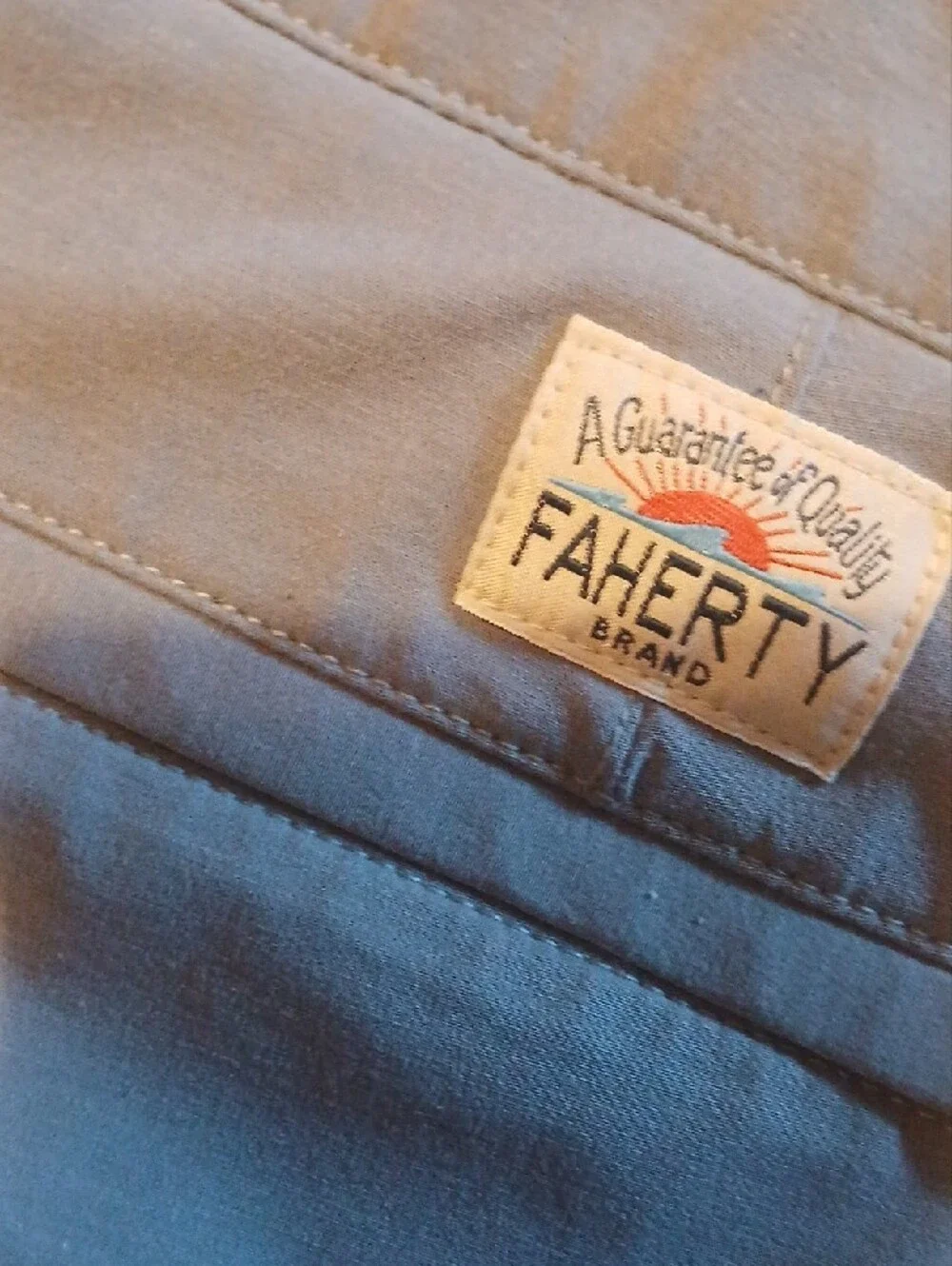 Faherty All Day Men's Light Blue Flat-Front Shorts